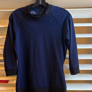 J. Crew Women's Navy Blue Long Sleeve Rash Guard Shirt; Sz: M; EUC